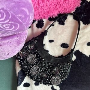 Black Y2K Dressy Embellished Mini Purse